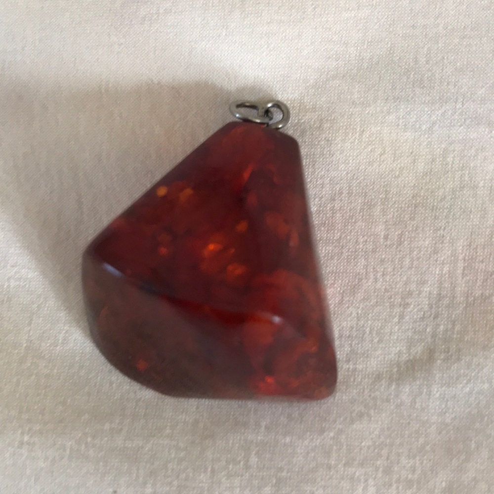 Authentic Vintage Amber pendant.  No chain.